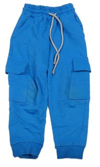 Modré cargo tepláky 