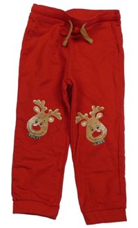 Červené tepláky se soby So Cute