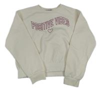 Smetanová crop mikina s nápisem Primark