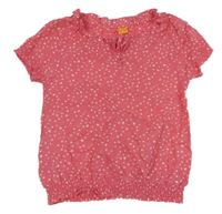 Růžová srdíčkovaná balonová halenka Pusblu 