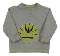 Šedá mellírovaná mikina s dinosaurem Mothercare