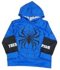 Safírovo-černá mikina s kapucí - Spider-man