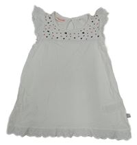 Bílé bavlněné šaty se srdíčky Liegelind