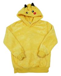 Žlutá plyšová mikina s kapucí - Pikachu H&M