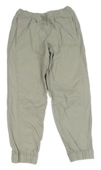 Béžové plátěné cuff kalhoty River Island
