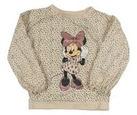 Smetanová puntíkatá mikina s Minnie Tu