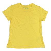 Žluté melírované tričko s kapsou PRIMARK