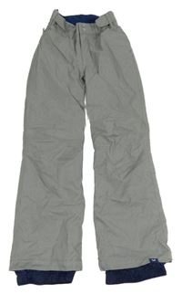 Šedo-tmavomodré melírované šusťákové zimní oteplovačky ROXY