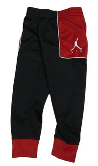 Černo-červené sportovní tepláky s logem Air Jordan