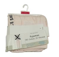 Nové - světlerůžové pyžamové kalhoty s pruhem s nápisy PRIMARK