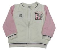 Nové - bílo-růžová propínací mikina s Hedwigou - Harry Potter PEPCO