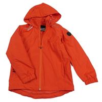 Červená šusťáková jarní bunda s logem a ukrývací kapucí O´neills