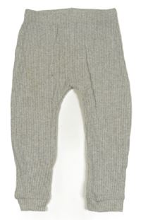 Světlešedé melírované žebrované úpletové turecké tepláky George