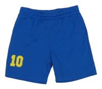 Cobaltově modré sportovní kraťasy s číslem 