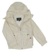 Smetanová šusťáková jarní bunda s ukrývací kapucí Mexx