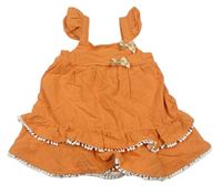 Oranžové šaty s mašlemi  PatPat 