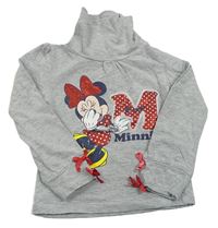 Šedý melírovaný rolák s Minnie zn. Disney