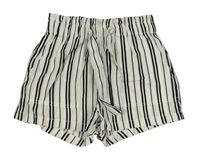 Bílo-černé pruhované kraťasy s páskem H&M