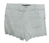 Bílé riflové kraťasy s madeirou Denim Co.