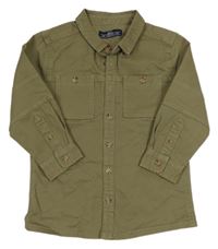 Khaki plátěná košilová bunda Matalan