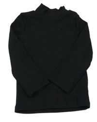 Černé žebrované triko se stojáčkem F&F