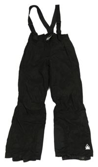 Nové - Černé šusťákové funkční oteplovačky s odepínacími kšandami Crivit