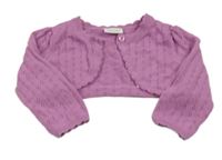 Levandulové perforované svetrové bolerko Next