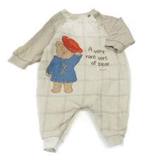 Béžový kostkovaný teplákový overal s Paddingtonem George