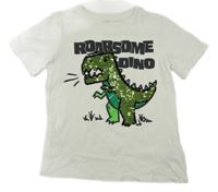 Smetanové tričko s dinosaurem s překlápěcími flitry H&M