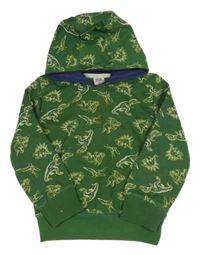 Zelená mikina s dinosaury a kapucí Kiki&Koko