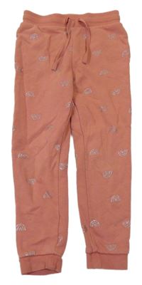 Starorůžové tepláky s duhami H&M