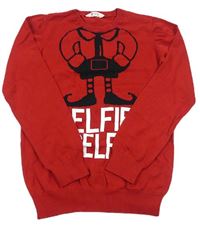 Červený vánoční svetr s Elfem H&M