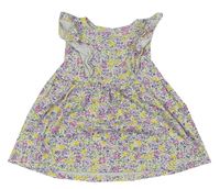 Barevné květované šaty s volánkem zn. Mothercare