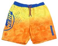 Oranžovo-žluto-modré plážové kraťasy - Nerf F&F