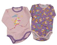 2x body - fialové body s duhami + světlerůžové body s jednorožcem 