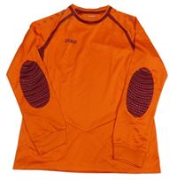 Oranžovo-vínové sportovní funkční triko s logem zn. Jako