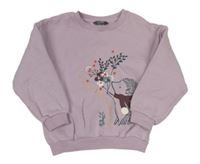 Lila mikina s ježkem Primark