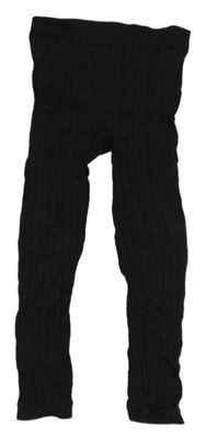Černé třpytivé vzorované punčocháče Kiki&Koko