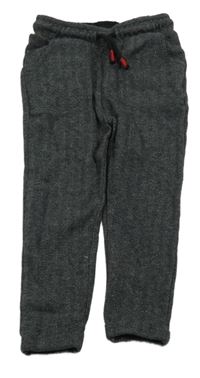 Tmavošedé vzorované teplákové chino kalhoty M&S