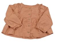 Broskvová halenka s volánky 