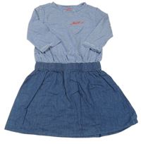 Modré pruhované šaty s nápisem Pep&Co