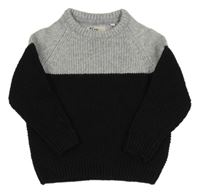 Šedo-černý svetr C&A