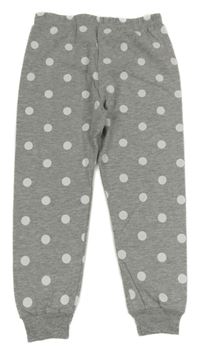Šedé lehké puntíkaté tepláky 