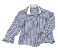 Fialovo-béžová pruhovaná košile 