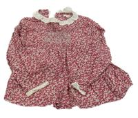 Růžovo-šedá vzorovaná lehká halenka 