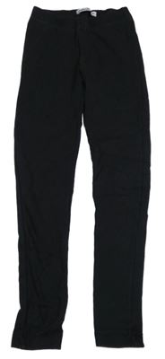 Černé žebrované legíny Zara