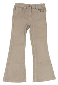 Béžové manšestrové flare kalhoty Matalan