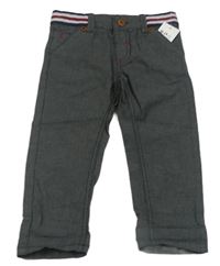 Tmavošedé vzorované chino kalhoty Mothercare