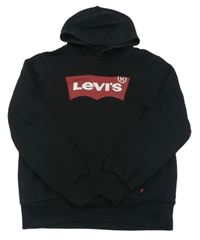 Černá mikina s logem a kapucí zn. Levi´s