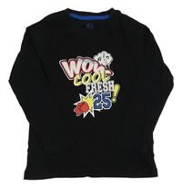 Černé triko s nápisy Lupilu